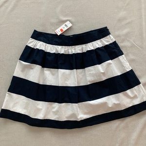 NWT Banana Republic Black/White Stripe Skirt Size 6P